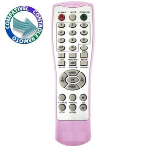 Controle Compatível DVD Lenox Pink DK451 RC107 C01243