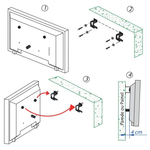 Suporte Universal Para Painel TV 10" Até 100" Com Gabarito Para Furação - Image 3