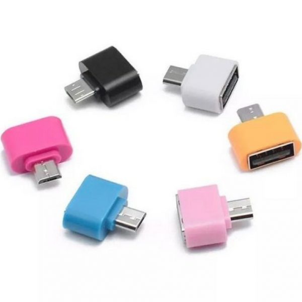 Adaptador OTG USB A Femea Para V8 Macho Marron
