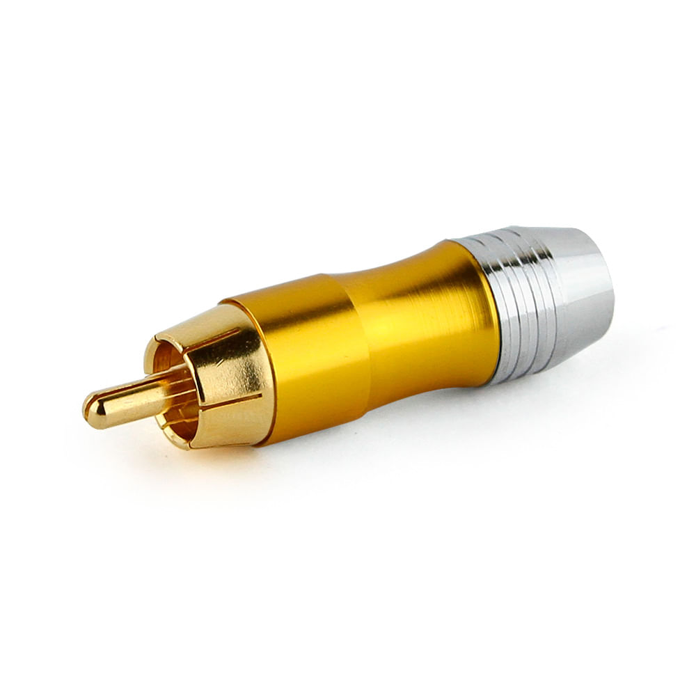 Conector RCA Macho 6mm - Amarelo - Imagem 2