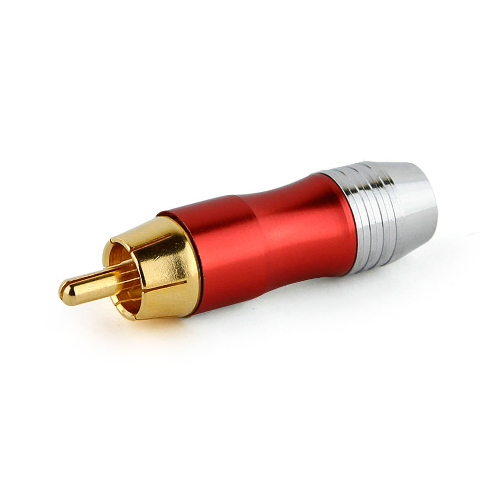 Conector RCA Macho 6mm - Vermelho - Imagem 2