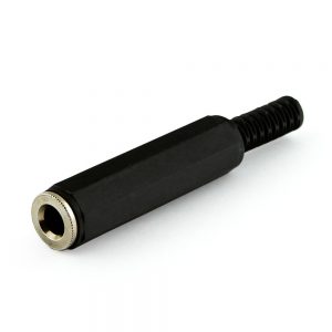 Plug P10 Fêmea Plástico para Extensão - Estéreo