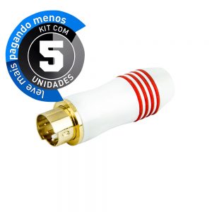 Plug Super Vídeo 4 Pinos - Profissional - Kit com 5