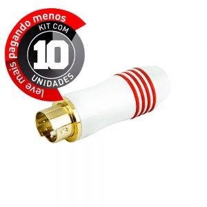 Plug Super Vídeo 4 Pinos - Profissional - Kit com 10