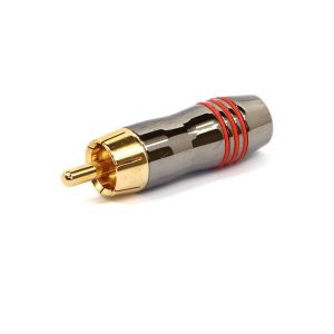 Plug RCA Profissional 6mm - Vermelho