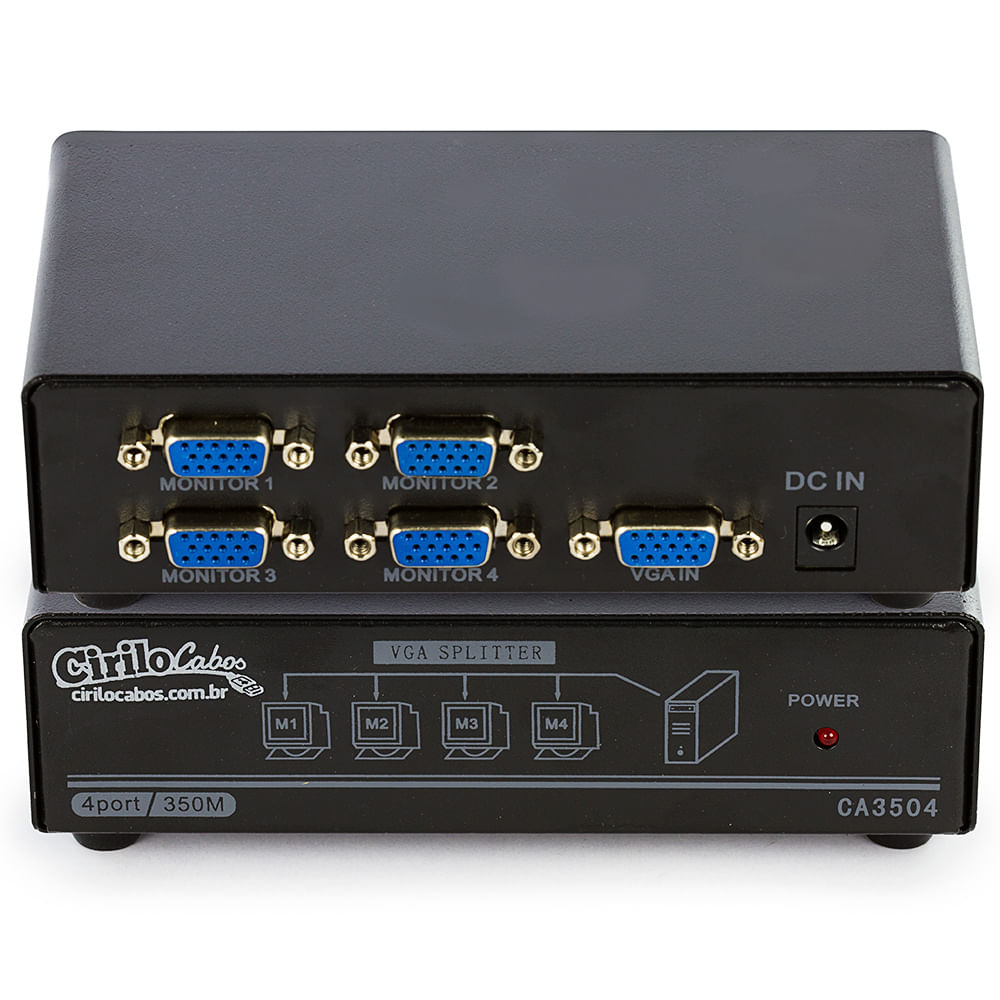 Vídeo Splitter 1x4 - Distribuidor de Sinal VGA