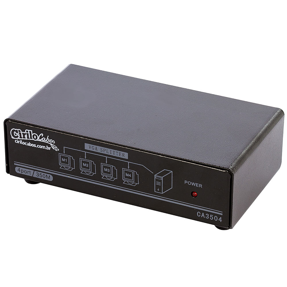 Vídeo Splitter 1x4 - Distribuidor de Sinal VGA - Imagem 3