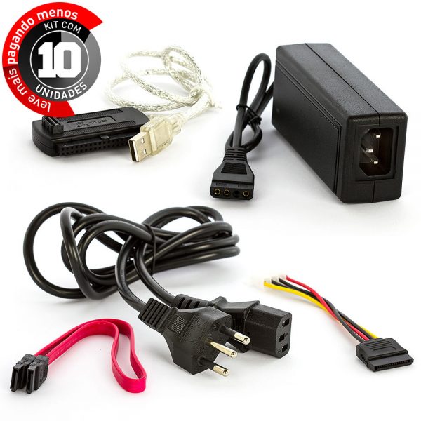 Adaptador Ide Sata 3 em 1 - Kit com 10