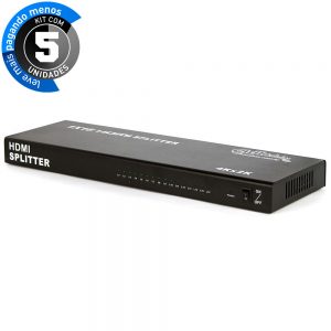 Splitter HDMI - 1 Entrada 16 Saídas - Kit com 5