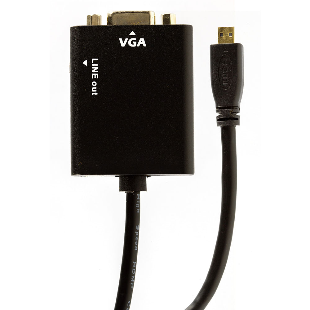 Cabo Adaptador Micro HDMI para VGA - Cirilo Cabos - Imagem 2