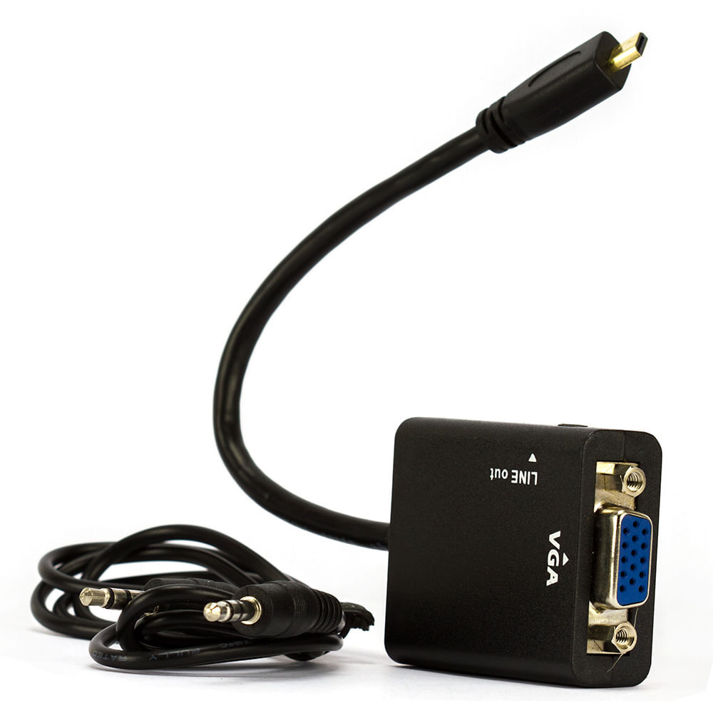 Cabo Adaptador Micro HDMI para VGA - Cirilo Cabos