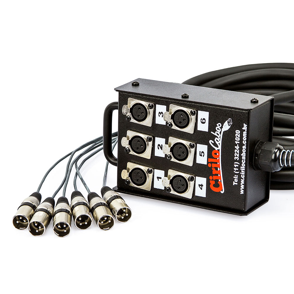 Medusa 6 vias Montada Conectores Cirilo Cabos - 10 Metros - Imagem 2