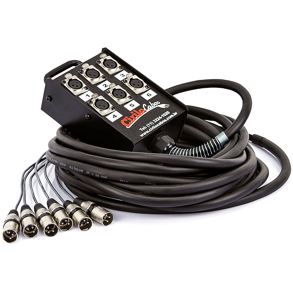 Medusa 6 vias Montada Conectores Cirilo Cabos - 30 Metros