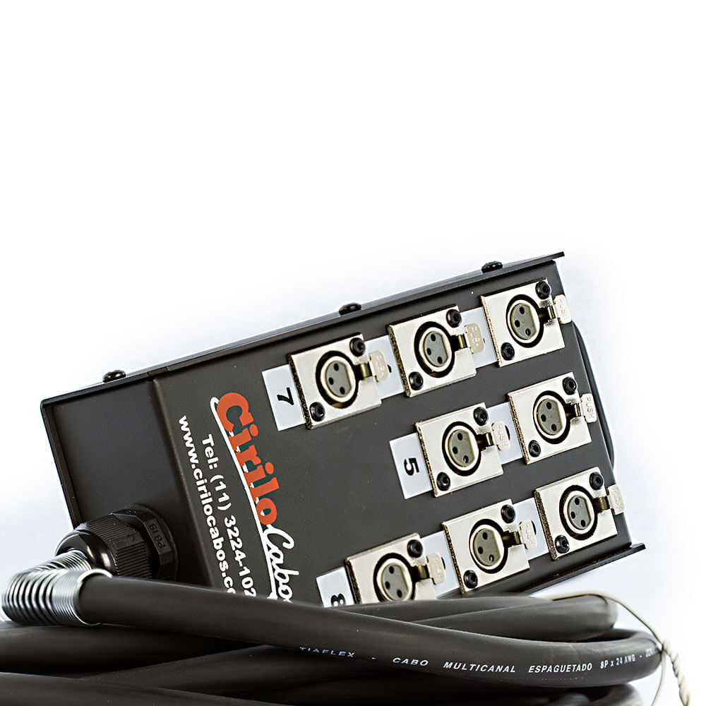 Medusa 8 Vias Montada Conectores Cirilo Cabos - 45 Metros - Imagem 2