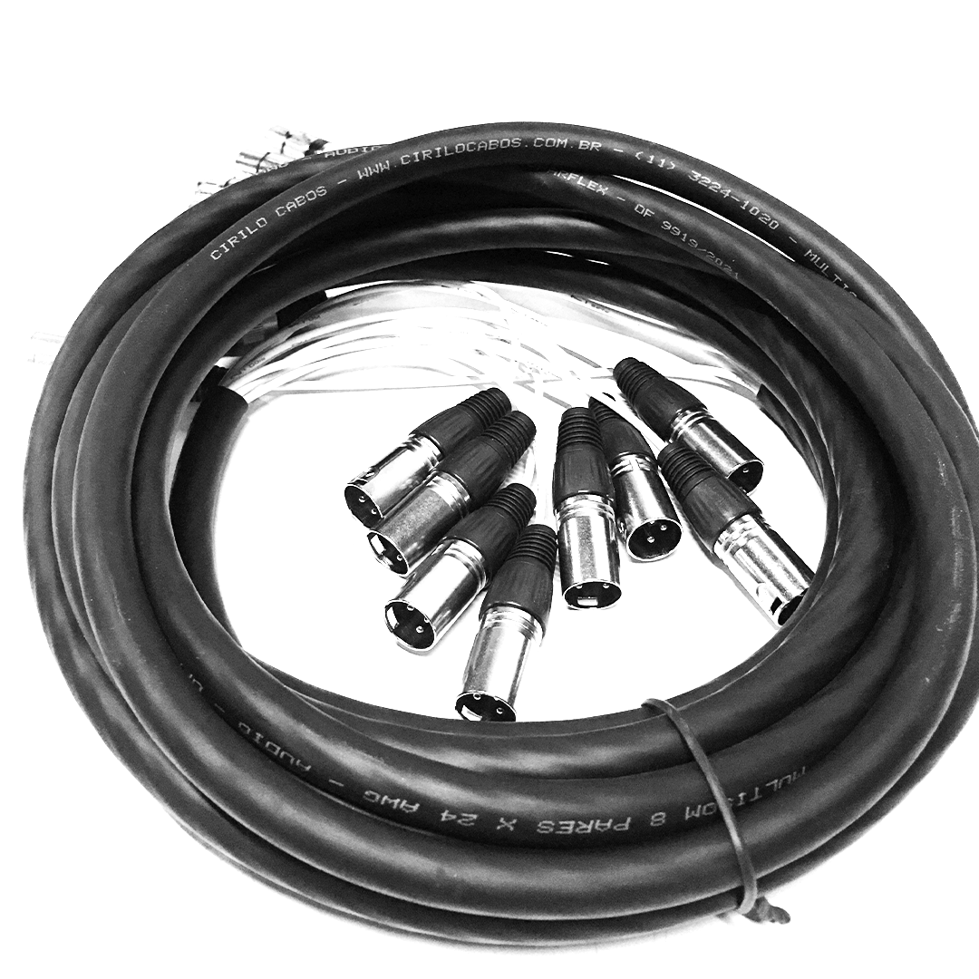 Multicabos XLR 8 Vias Cirilo Cabos - 45 Metros - Imagem 3