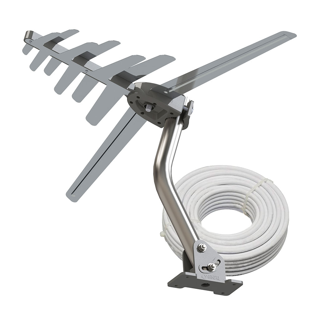 Antena Externa TV Digital 4 em 1 HDT FM UHF VHF – SHD-8100k