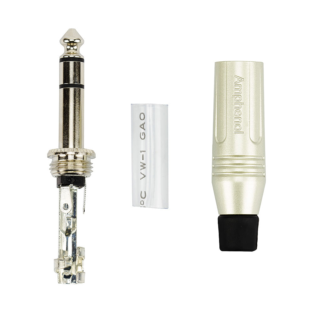 Plug P10 Estereo, ACPS-GN Metal - Amphenol - Imagem 2