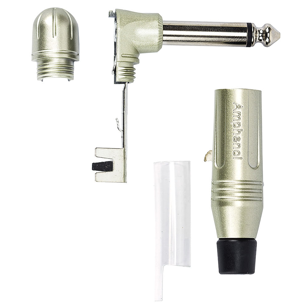 Plug P10 Mono, 90 graus, ACPM-RN - Amphenol - Imagem 2