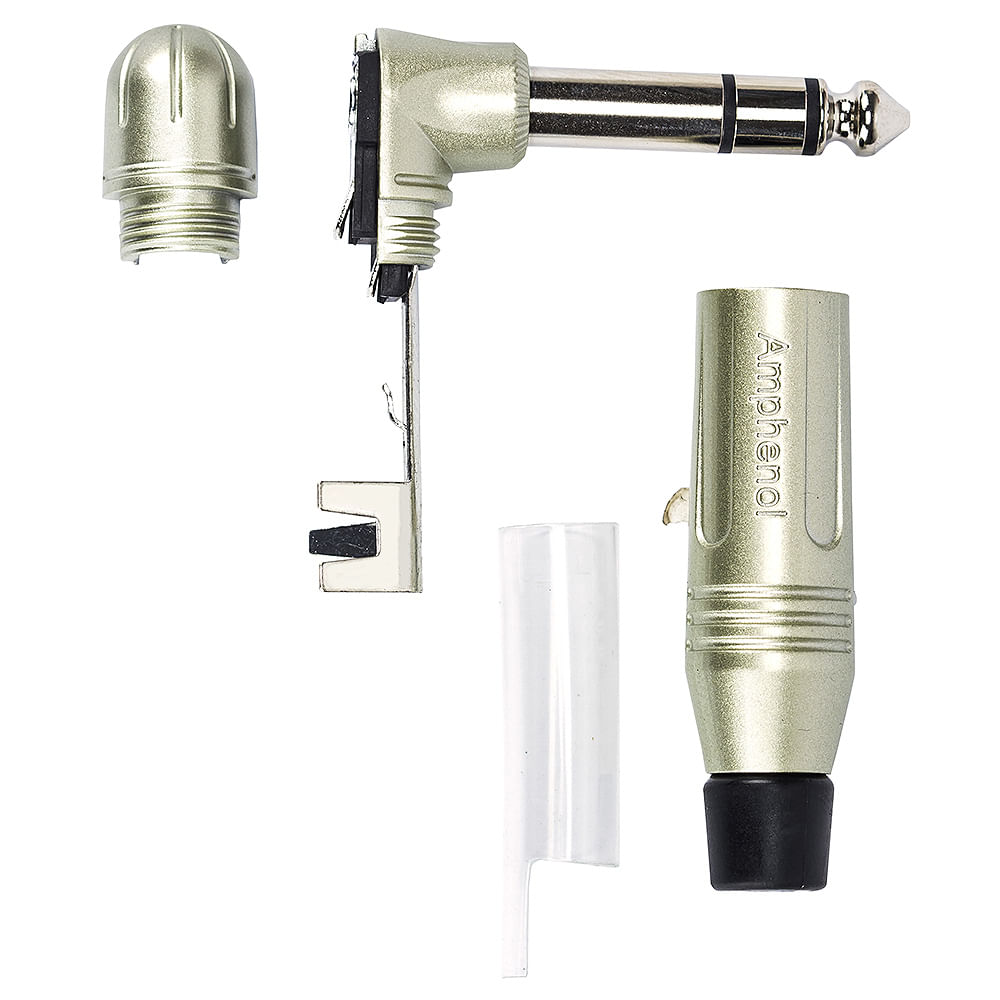 Plug P10 Estereo, 90 graus, ACPS-RN - Amphenol - Imagem 2