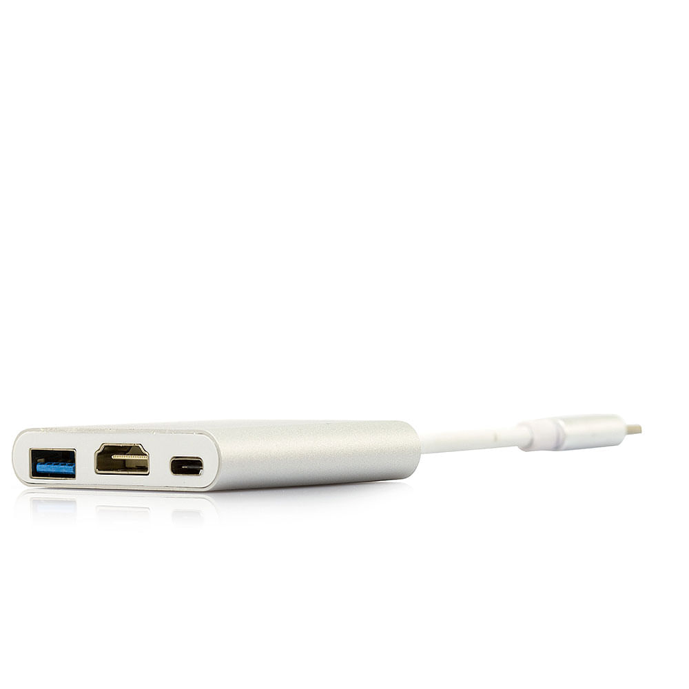 Adaptador USB-C Multiporta com USB HDMI e USB-C Prata - Imagem 2
