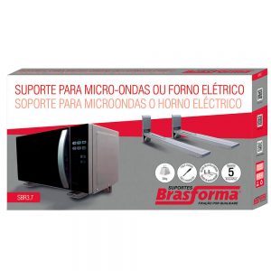 Suporte para Microondas e Forno de Parede - Prata