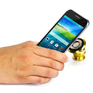 Suporte para Celular e GPS 360º com Imã Dourado