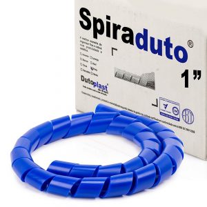 Organizador Fios e Cabos Spiraduto de 1" Azul - 35 Metros