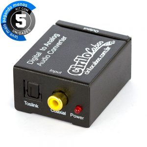 Conversor de Aúdio - Digital para Analógico - Kit com 5