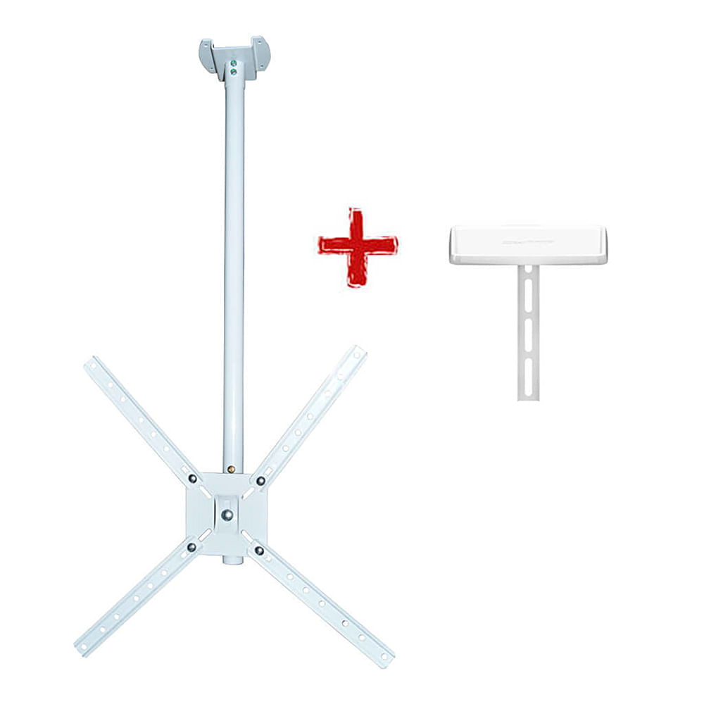Suporte de teto para TV de LED 10 a 55, Giro 360º - Branco - Imagem 2