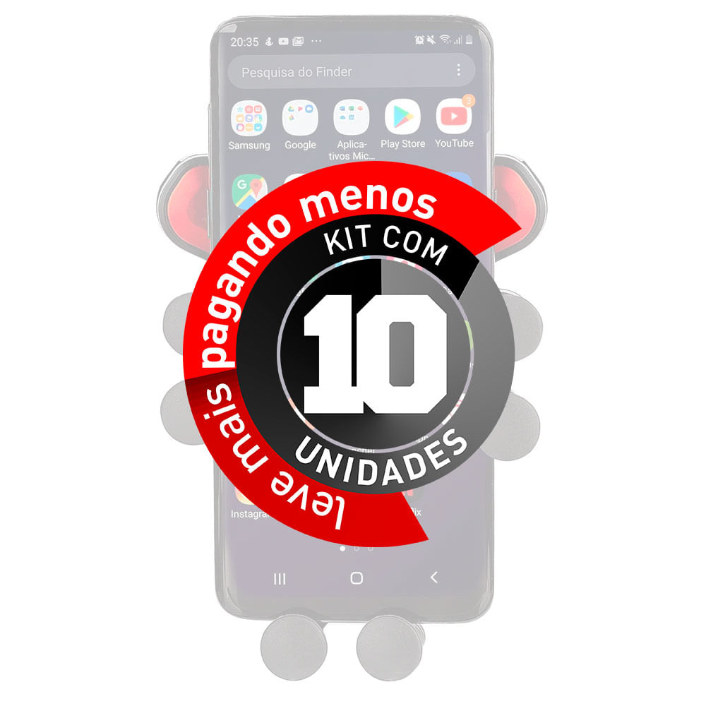 Suportes para Celular, Veicular - Retrátil - Kit com 10 - Imagem 2