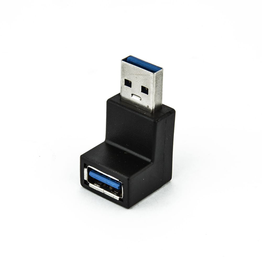 Adaptador USB 3.0 Macho Fêmea 90 Graus