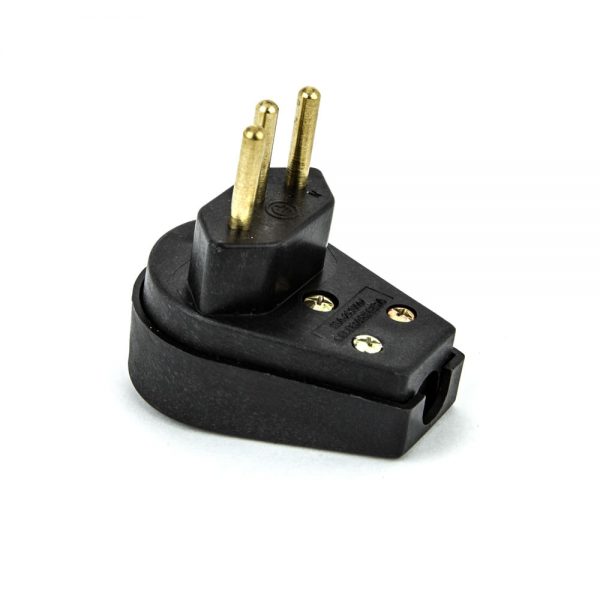 Plug Macho Tomada Elétrica 10A 90 Graus - Preto - Imagem 2
