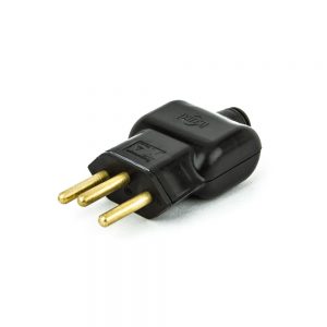 Plug Macho Elétrica Reto Tripolar 20A Novo Padrão - Preto