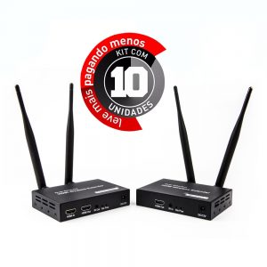 Transmissor HDMI Sem Fio WIRELESS 200M - Kit com 10