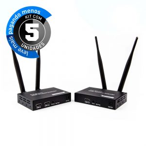 Transmissor HDMI Sem Fio WIRELESS 200M - Kit com 5