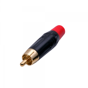 Conector RCA Macho Cirilo Cabos 5mm - Vermelho