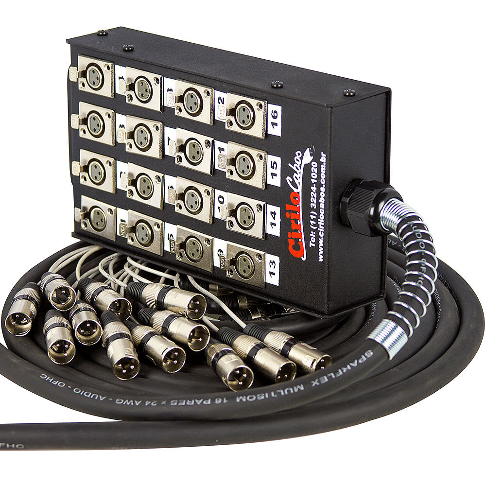 Medusa 16 Vias Montada Conectores Cirilo Cabos -
15 Metros