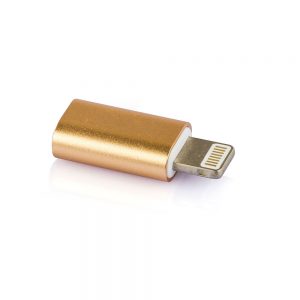 Adaptador Micro USB para Iphone - Dourado