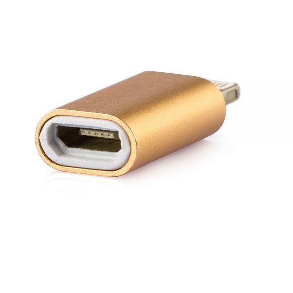 Adaptador Micro USB para Iphone - Dourado - Imagem 2
