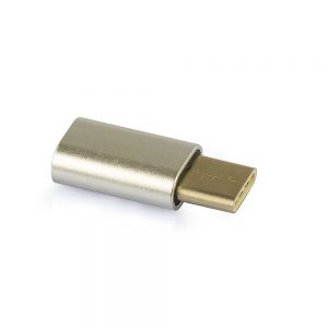 Adaptador OTG Micro USB para USB Tipo C 3.1 - Prata