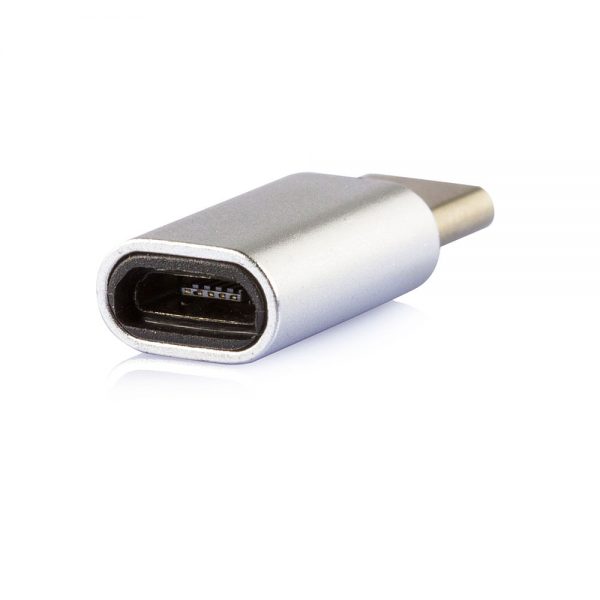 Adaptador OTG Micro USB para USB Tipo C 3.1 - Prata - Imagem 2