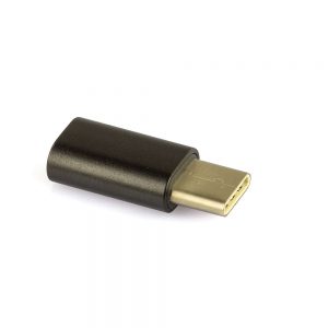 Adaptador OTG Micro USB para USB Tipo-C 3.1 - Preto
