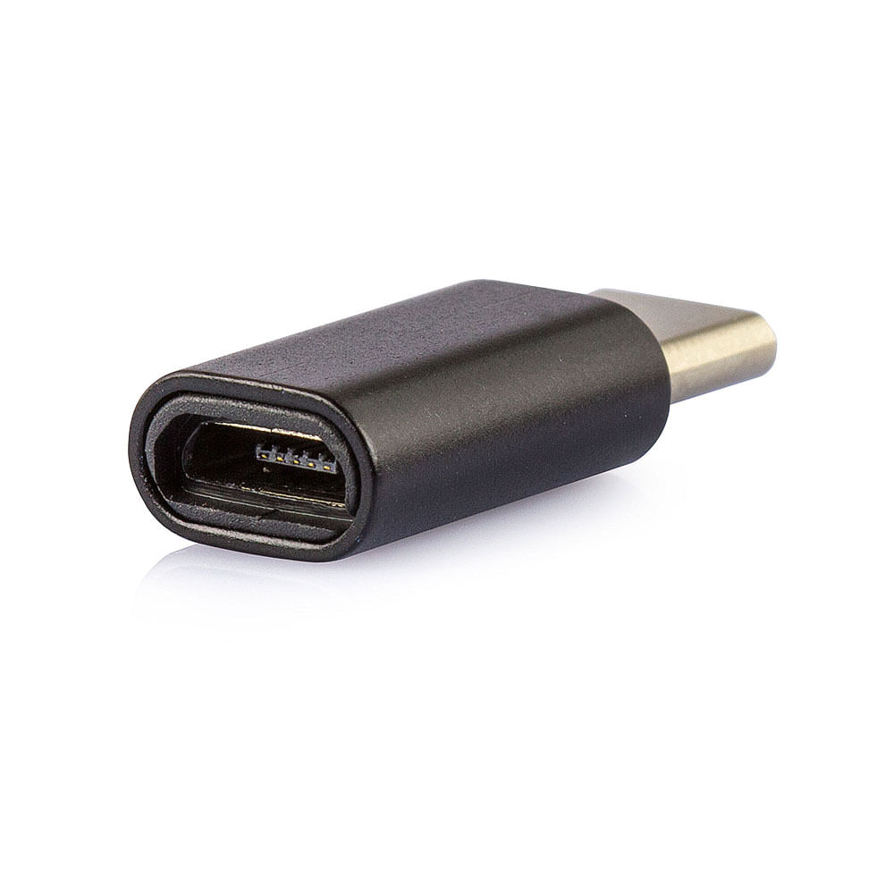 Adaptador OTG Micro USB para USB Tipo-C 3.1 - Preto - Imagem 2