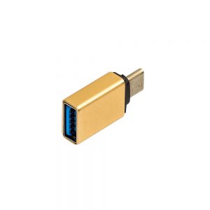 Adaptador USB-C 3.0 com Função OTG - Dourado