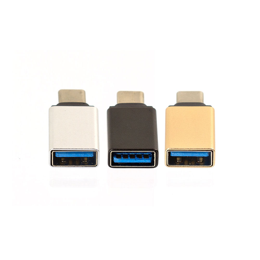 Adaptador USB-C 3.0 com Função OTG - Dourado - Imagem 3