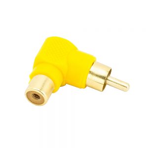 Adaptador RCA 90 Graus - Amarelo