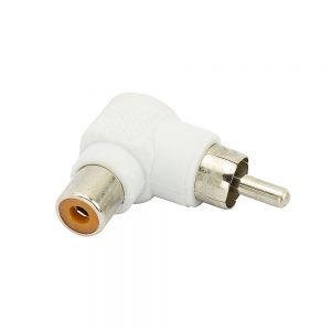 Adaptador RCA 90 Graus - Branco