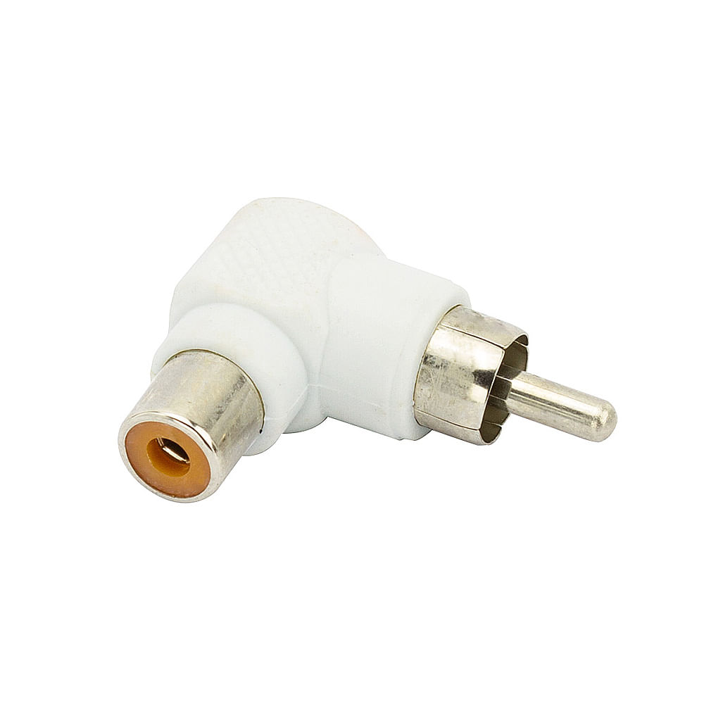 Adaptador RCA 90 Graus - Branco