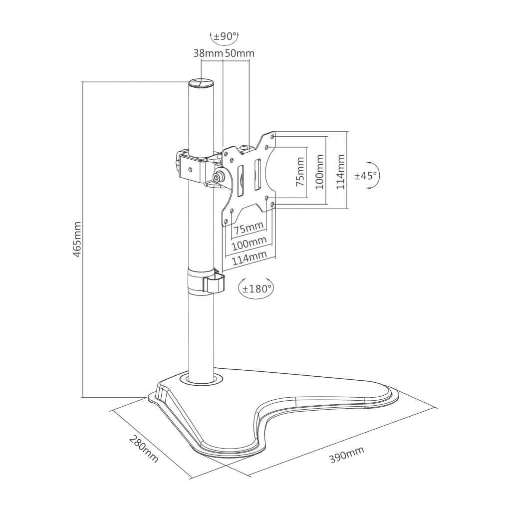 Suporte Articulado de Mesa para Monitores de 15 a 32