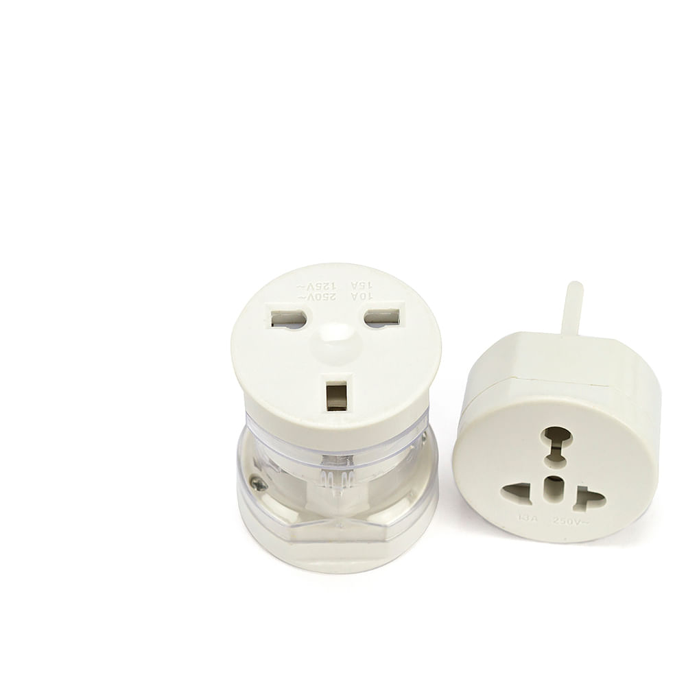 Adaptador Universal de Tomadas 3x1 - 110v 220v - Branco - Imagem 5